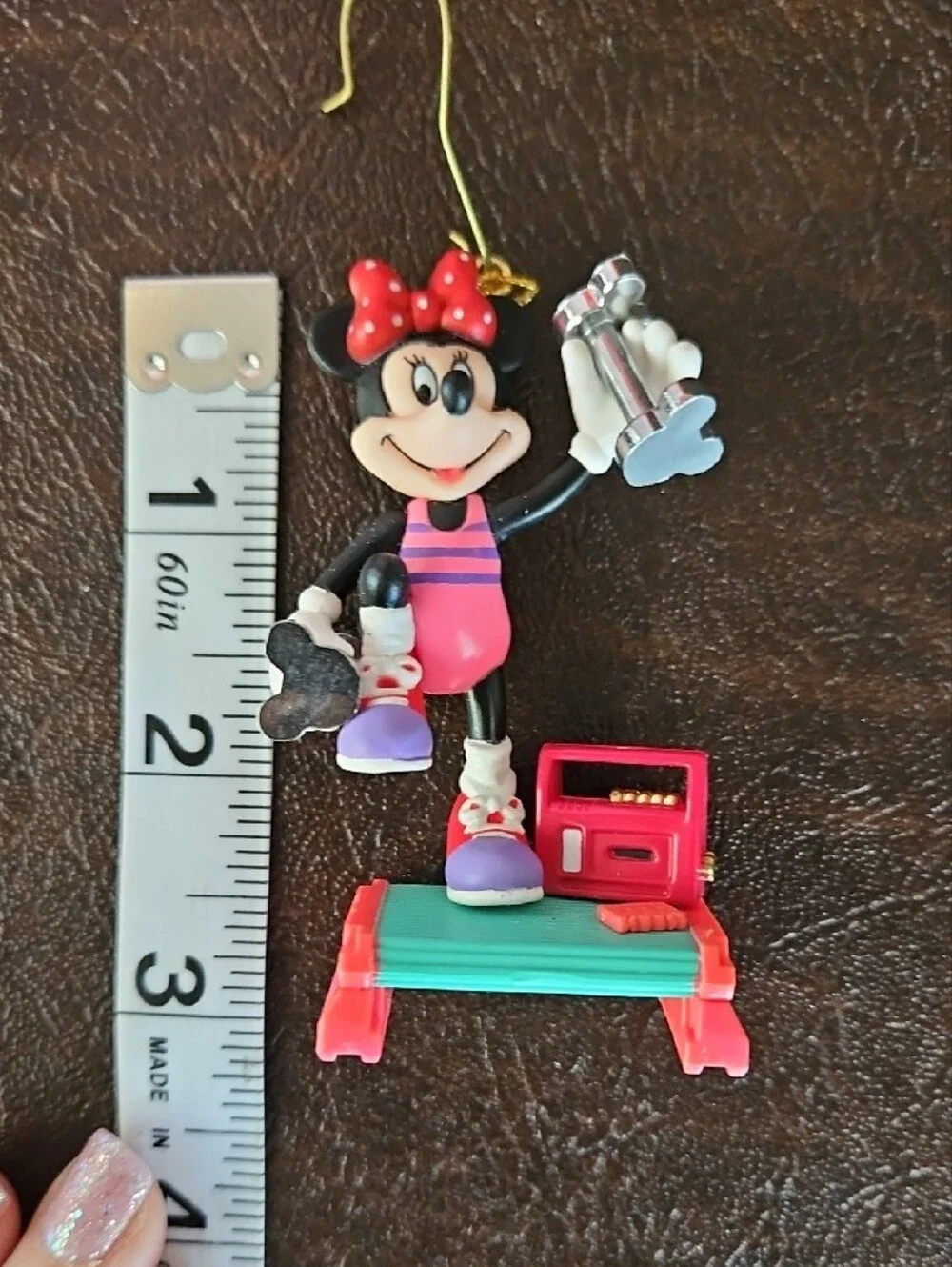 Disney Enesco Minnie Mouse Christmas Fitness Tree Ornament